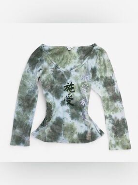 Y2k fairy rhinestone spring earthy boho indie top 🌱